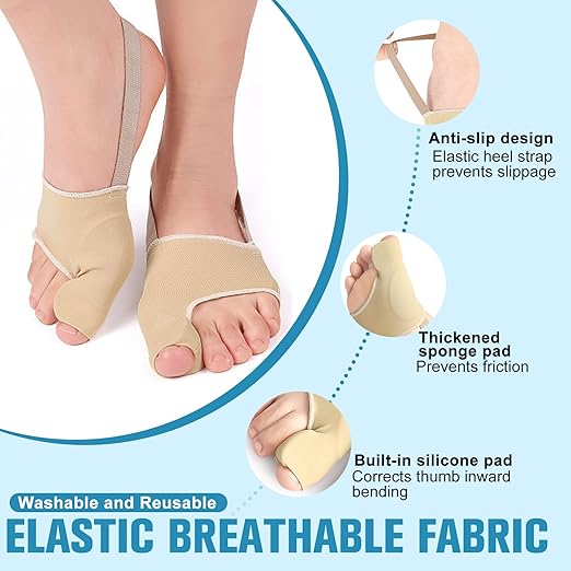 Bunion Corrector Sleeve for Women & Men - Big Toe Spacers with Foot Bunion Pads,Hallux Valgus Support & Discomfort Relief - Flexible Breathable Bunions Sleeve Socks for Day and Night Use (M)