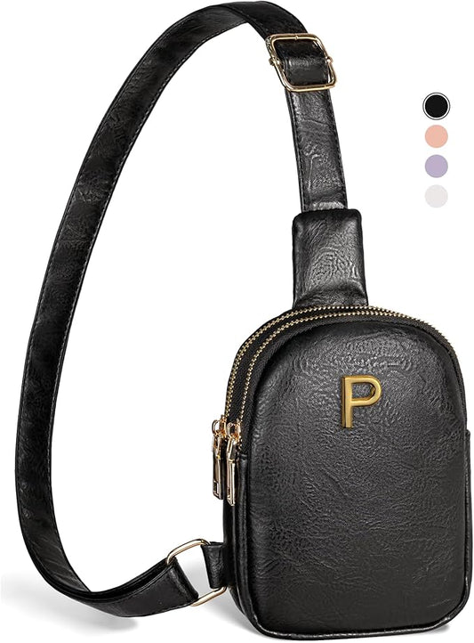 Monogrammed Gifts for Women Trendy, Initial Mini Cross Body Bag for Girls, Lightweight Handbags for Womens, Travel Shoulder Purse with Adjustable Strap, Graduation Teacher Appreciation Gift