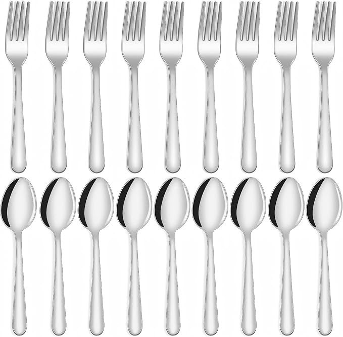Unokit 24-Piece Spoons and Forks Set Silverware Set by Unokit