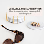 Ceramic Marble Coasters Set of 6, Absorbent Drink Coasters - Image 8