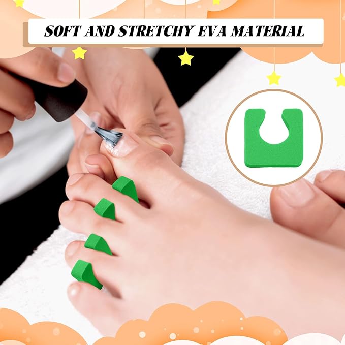 600 Pcs Toe Separators Unisex, Soft Foam Finger Divider Spacer Set, Nail Polish Art Painting Pedicure Tools Suitable for Spa Salon Beauty Foot Therapy, Multicolour