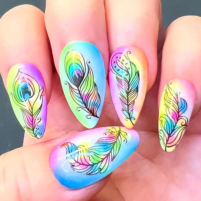 SheModern STICKY AQUA + BLUE + CORAL Stamping Polishes (Set 3) For Nail Art Design Air-Dry Collection. More Transfer Time with Tacky Surface for Easy Adhere of Pigment, Glitter