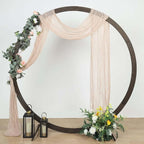 Efavormart 20ft Gauze Cheesecloth Nude Beige Wedding Arch Drapery Fabric by efavormart
