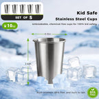 Unbreakable 10 oz Stainless Steel Kids Cups - Image 5