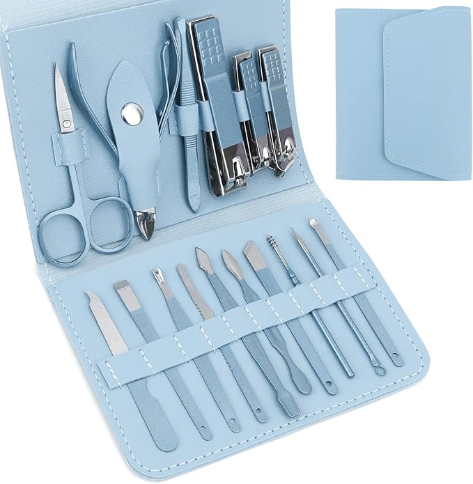Nail Set,Toenail Clippers,Nail Kit for Beginners with Everything,Nail Scissors,Nail Clippers for Seniors,Manicure and Pedicure Kit,Nail Care Kit,Manicure Set Women,Tweezers for Men,Metal Nail File