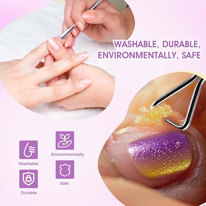 9Pcs Cuticle Cutter Scraper Double Ended Cuticle Pusher Trimmer Stainless Triangle Nail Scraper Pedicure Manicure Professional Nail Care Tool For Girl Fingernail Toenail Gel Removal Polish