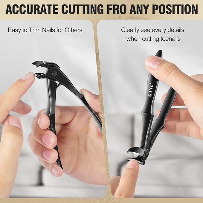 2025 Toenail Clippers for Thick Toenails for Seniors, Upgraded Long Handle Angled Head Toe Nail Clippers for Men with Wide Opening, Sharp Heavy Duty Large Nail Cutter Stocking Stuffers Gifts for Men