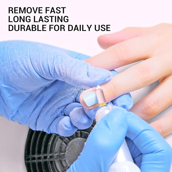 MelodySusie Ceramic Nail Drill Bit, 3/32'' Smooth Round Top Large Barrel Bits, Suitable for Manicure Pedicure Cuticle Gel Polishing, Beginners Bits, Pink, Series Bit-S, Extra Fine