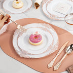 Bestluck 350PCS Rose Gold Disposable Dinnerware - Image 6