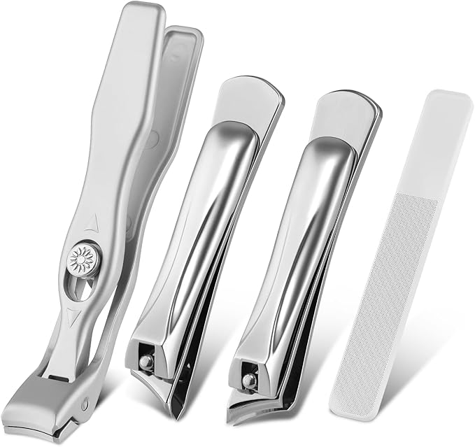 Toenail Clippers for Seniors, Upgraded Professional Long Handled Ingrown Thick Toe Nail Clippers with Wide Jaw for Men, Ultra-Sharp Slanted Nail Cutter Fingernail Clipper Nail Tools for Women