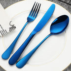Blue Silverware Set Flatware Cutlery - Image 6