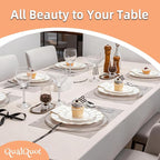 72PCS Pearl White Plastic Plates, Wavy Plates - Image 5