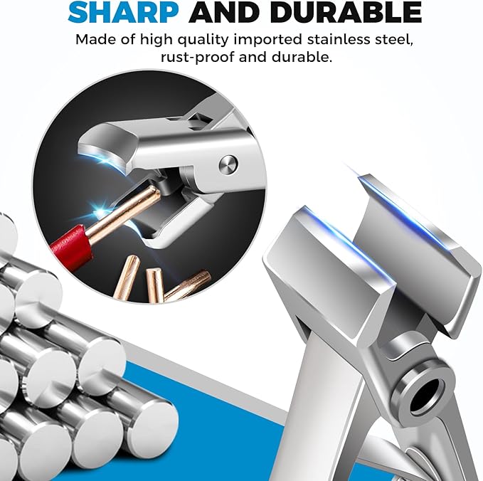 Stocking Stuffers for Men, Toenail Clippers for Seniors Thick Toenails - Nail Clippers for Men & 17mm Wide Open Straight Nail Clippers for Seniors, Christmas Xmas Presents Gifts for Adults