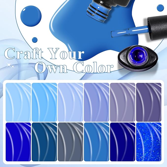 MEET ACROSS 18pcs Gel Nail Polish Set Soak Off UV LED Lamp Gel Nail Polish Kit (SET-11, 18pcs)