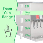 10OZ Foam Cups With Lids for Hot & Cold Drinks, USA-Made 100-Pack - Image 3