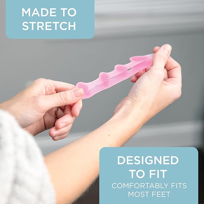 Mind Bodhi Toe Separators/Toe Spacers - For Men and Women - Correcting Bunions and Restoring Toes to Their Original Shape - Regular Size – White