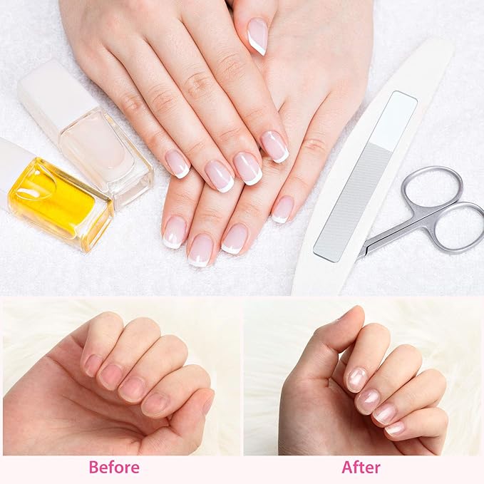 8 Pieces Glass Nail File Fingernail Polisher Shiner Glass Natural Files Crystal Nail Shiner Buffer Polisher with Case for Natural Fingernail