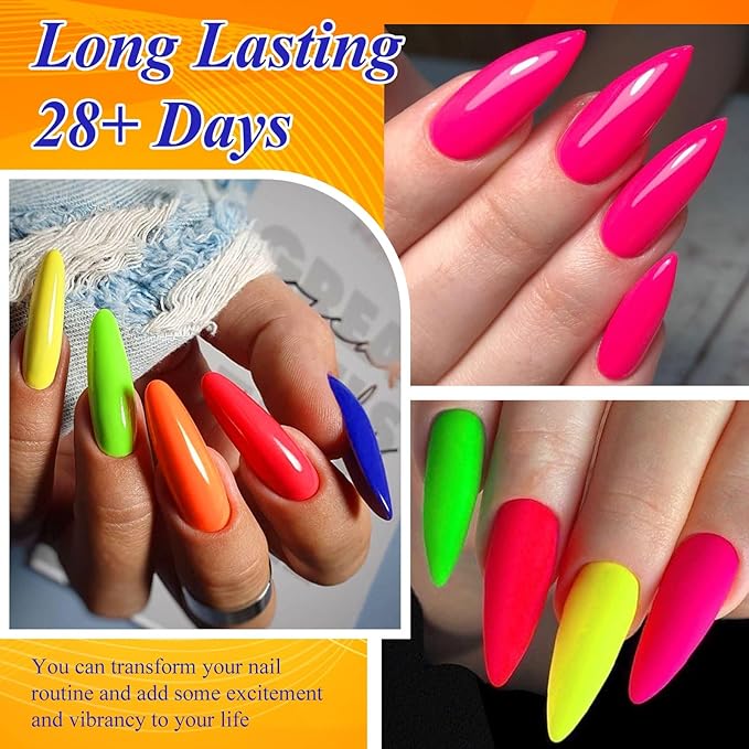 MEET ACROSS 18pcs Gel Nail Polish Set Soak Off UV LED Lamp Gel Nail Polish Kit (SET-10, 18pcs)