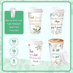 50 Pack 16 oz Disposable Coffee Cups - Image 2