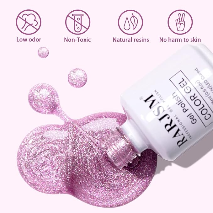RARJSM Cat Eye Gel Nail Polish Aurora Light Color Velvet Silver Glitter Rose Red Galaxy Clear Shimmer Ice Gel Polish with Magnet Stick LED UV Curing Requires Soak Off Home Salon Single Bottle 15ml