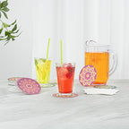 Restaurantware Round Paper Floral Coaster, 48 Pack - Image 4
