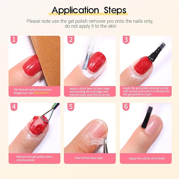 Gel Polish Remover & Cuticle Oil Kit, 2 Pack (15ml x 2), Fast No Soak No Wrap Gel Remover for Nails in 3-5 Mins, Nourishing Vitamin E & Rose Oil Cuticle Treatment