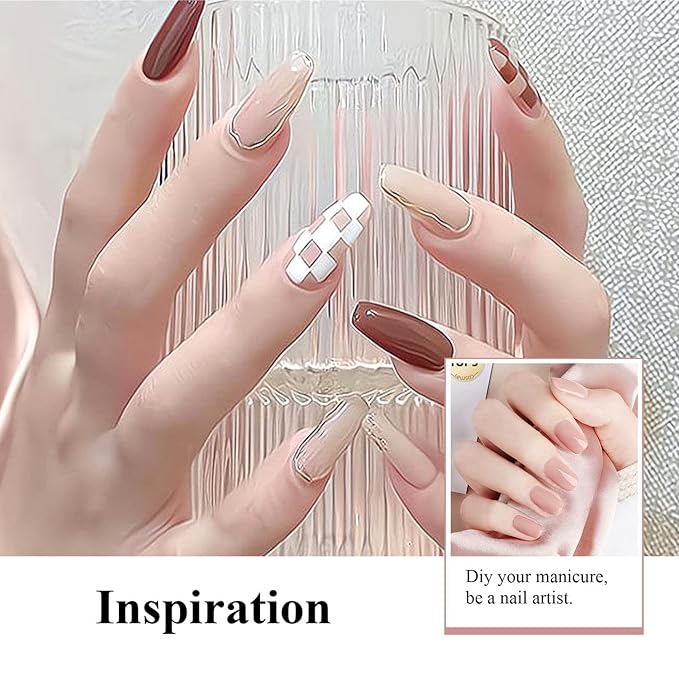Imtiti Gel Nail Polish, 0.5 Fl Oz Varnished Rosewood Nude Neutral Gel Polish, DIY Nail Art Starter Kit for Women Girls