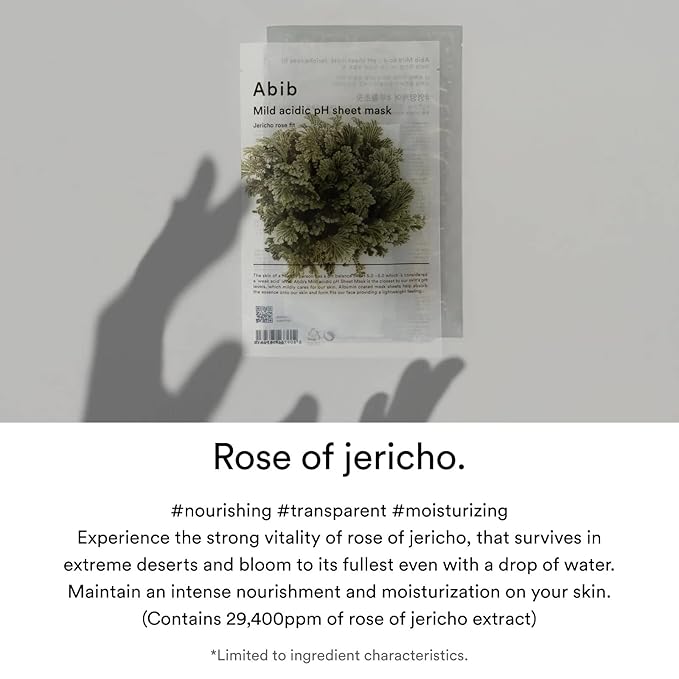 Abib Mild Acidic Ph Sheet Mask Jericho Rose Fit 10 Sheets