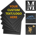 Custom Personalized Leather Coasters by Vebermo
