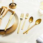 Gold Silverware Set, 60 Piece Flatware Cutlery Set - Image 5