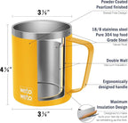 WETOWETO 14 oz Coffee Mug, Vacuum Insulated Camping Mug - Image 3