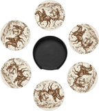 Western Desert Vintage Cowboy Coasters - Image 4