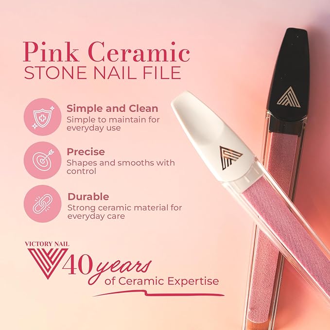 Ceramic Files for Nails, Manicure Fingernail Files with Cases, Expert Precision Filing, Leaves Nails Smooth- Perfect for Women, Men, Kids & Baby, Professional Manicure & Pedicure Kit