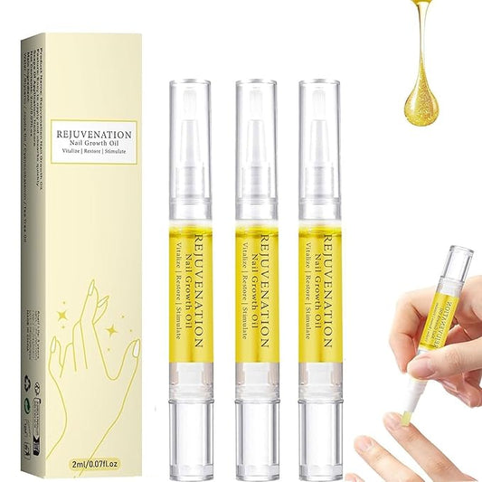 Nail Growth Oil, Rejuvenation Nail Oil Pen, Natural Rejuvenation, Instant Nail Strength, Cuticle Oil for Nails, Nail Strengthener for Moisturize Strengthen Brighten Nails Care (3pcs)
