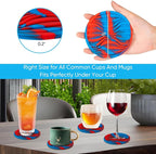 6 Pcs Rubber Drink Coasters Holder Silicone Cup Mat Outdoor Plastic Coaster | - Image 6