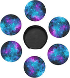 Trippy Galaxy Drinking Coasters PU Leather Coaster - Image 3
