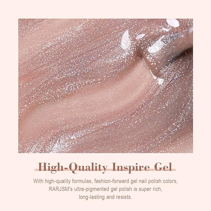 RARJSM Magnetic Cat Eye Gel Nail Polish Rose Gold Silver Glitter 15ml 9D Cateye Galaxy Universal Shimmer Velvet Ice Gel Polish Single Bottle with Magnet Stick UV LED Curing Require Soak Off Home Salon