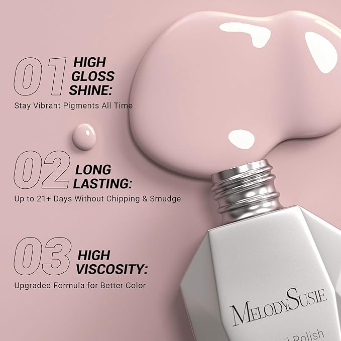 MelodySusie Thick Nude Gel Nail Polish,0.5fl oz Pink Nails Soak Off UV LED Neutral Nude Gel Polish Christmas Gift for Women Nail Art Manicure Salon DIY Nail Design Decoration at Home-431