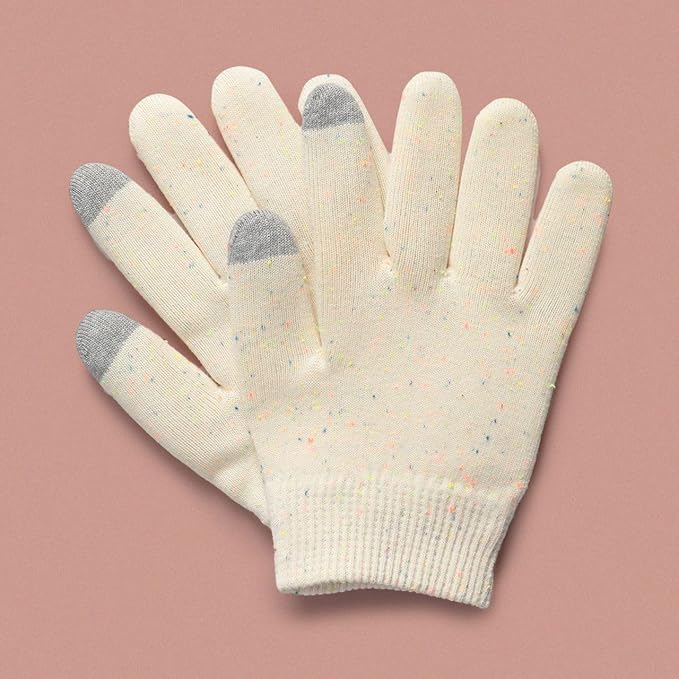 Kitsch Moisturizing Gloves Overnight for Dry Hands Treatment, for Women & Men | Soft Hydrating & Infused Gel Spa Gloves for Kids, One Size Fits Most, Washable & Reusable Pair