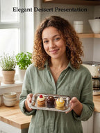 4-Pack Small Silver Serving Trays Set - Image 3