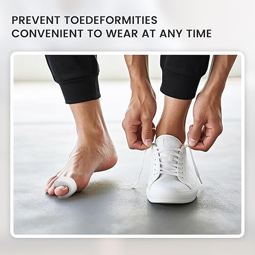 Toe Separators for Women, Yoga Toes Separator Women, Bunion Corrector for Big Toe, Toe Separators for Overlapping Toes for Bunions, Overlapping, Corrector and Spacer, White