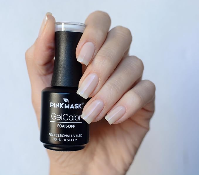 PINK MASK Gel Color Nail Polish Via Lactea 15ml / o.5 oz - UV/LED Gel Polish, Non Wipe, Long Lasting, Soak Off Formula