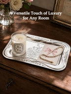 4-Pack Small Silver Serving Trays Set - Image 8