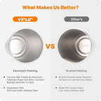 VINUR Stainless Steel Cups-20 oz Stackable Metal Drinking Glasses 8 Pcs | 20 oz - Image 5