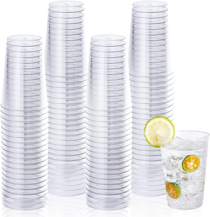 Vplus 150 Pack 12 OZ Clear Disposable Plastic Drinking Cups by Vplus