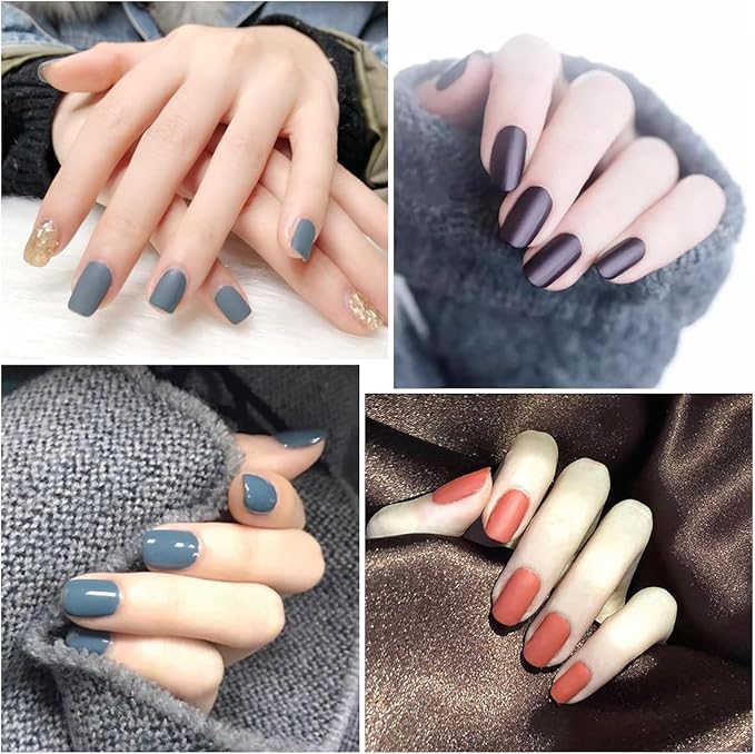 20 Sheets 280 Pieces Solid Nail Stickers Full Wraps for Women Art Strips With File Set Mix Color Polish Stickers Peel and Stick Wraps