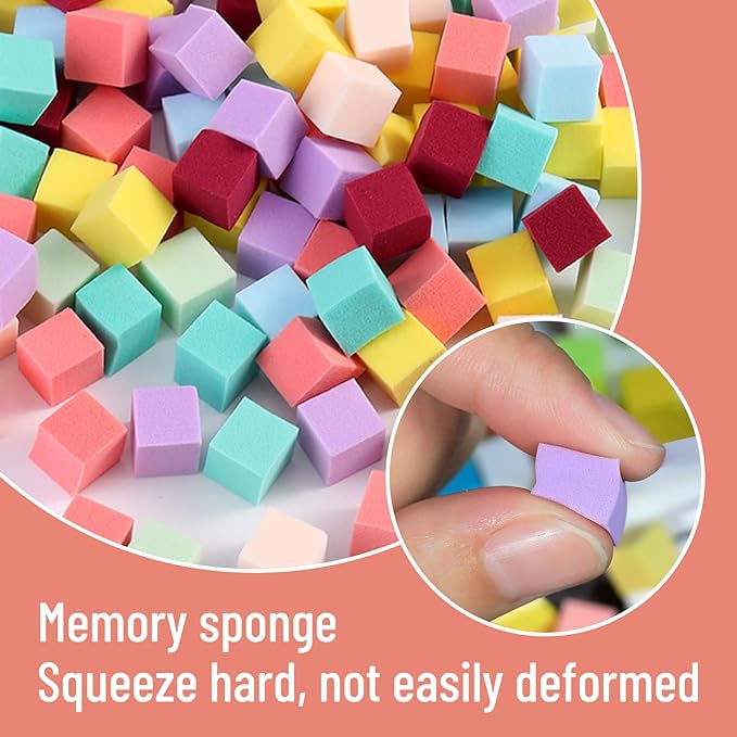 100Pcs Soft Nail Sponges for Ombre Nail Art Sponges with Grabbing Pen with Disposable Gel Polish Palette Paper