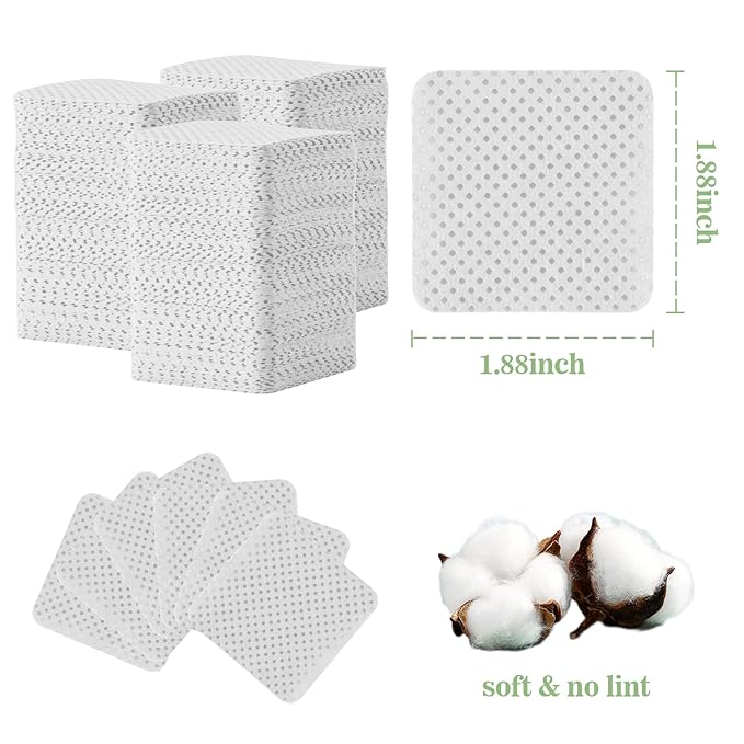 MAQIHAN 600 Lint Free Nail Wipes - White Nail Polish Remover Wipe Lint Free Pads for Gel Nails No Lint Nail Glue Wipes Eyelash Extensions Toallitas para Uñas Sin Pelusa Nail Supplies