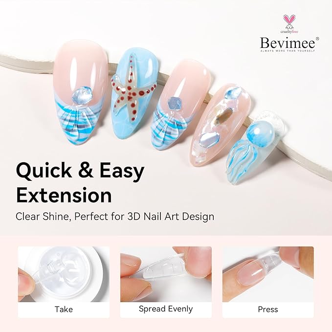 Solid Builder Gel for Nails and 15ml Builder Gel, Molding Gels for Nails Clear Non-Stick Hand For Modeling, Sculpture, Nail Extension UV/Led Manicure DIY At Home