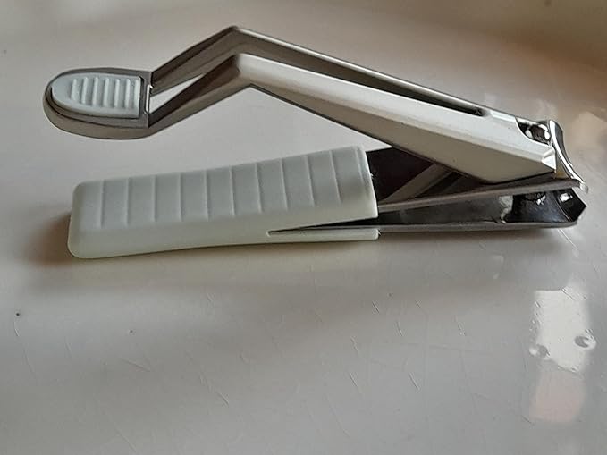 Nail Clippers for Seniors, Fingernails, Special Needs, Thumb Rest for Comfort, Arthritis, Tremors, Ergonomic Grip, Wide Jaw, Premium Stainless Steel, Ultra Sharp Curved Edge, Convenience